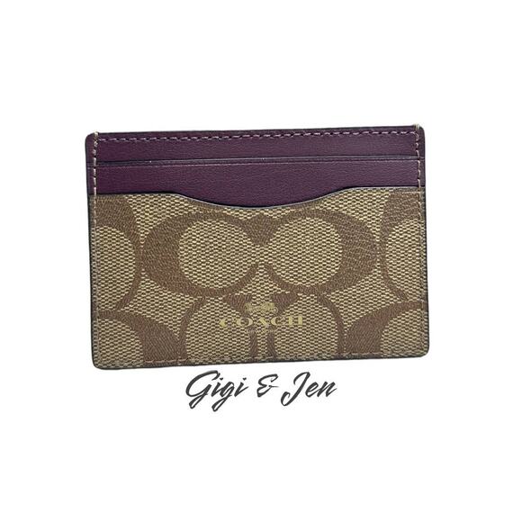 Coach Card Case In Signature Canvas - Picture 1 of 4